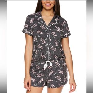 NWT Bebe Button-Up Pajama Set size M